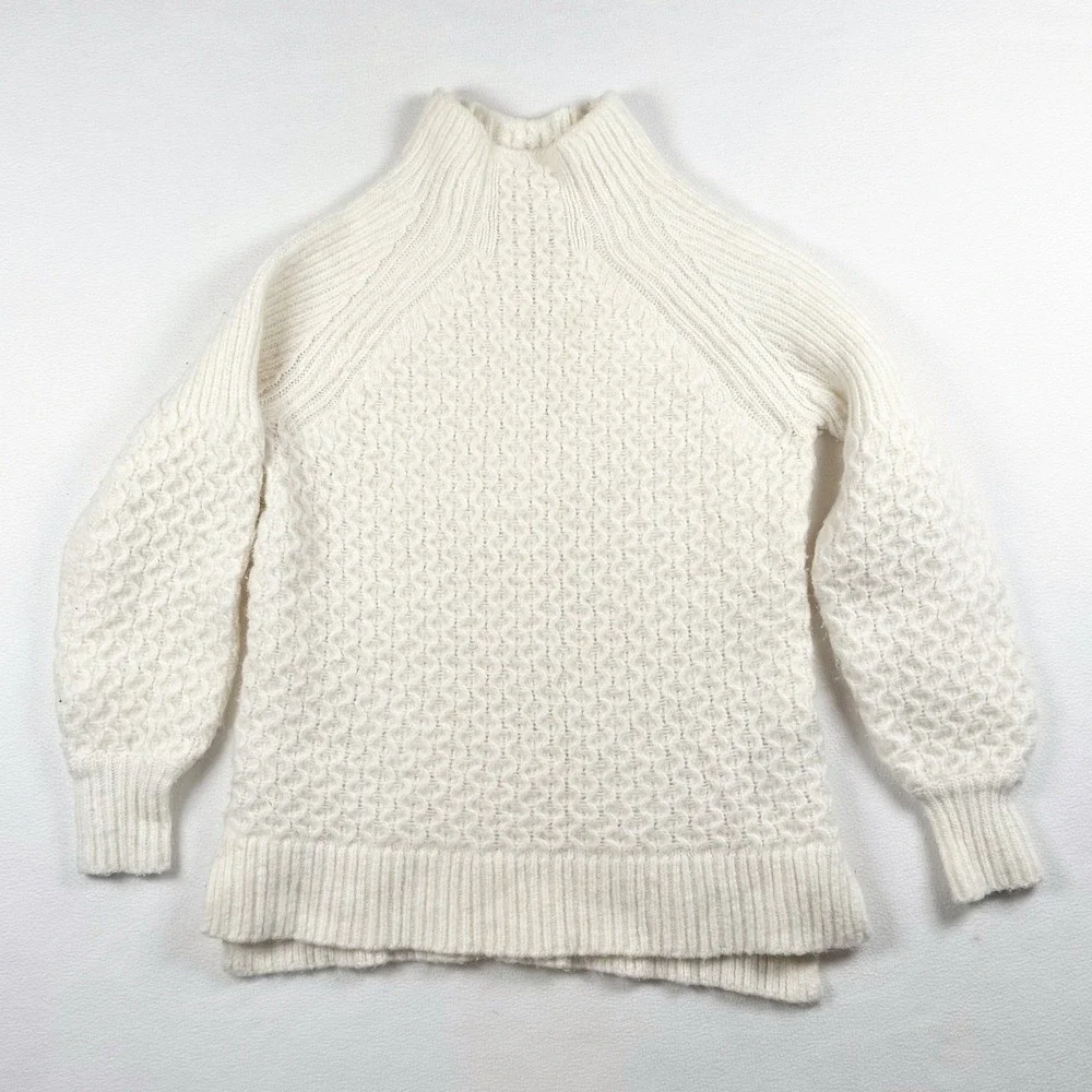 Anthropologie Bia‎ Mock Neck Tunic Sweater Cream Size XS - Picture 2 of 10